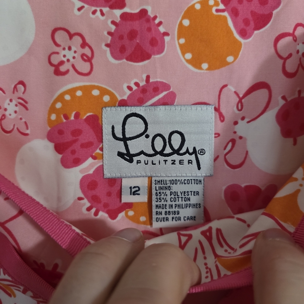 NWT Vtg Lilly Pulitzer Bermuda Pink Floral Reversible Wrap Skirt Size 12 READ* - Picture 3 of 10